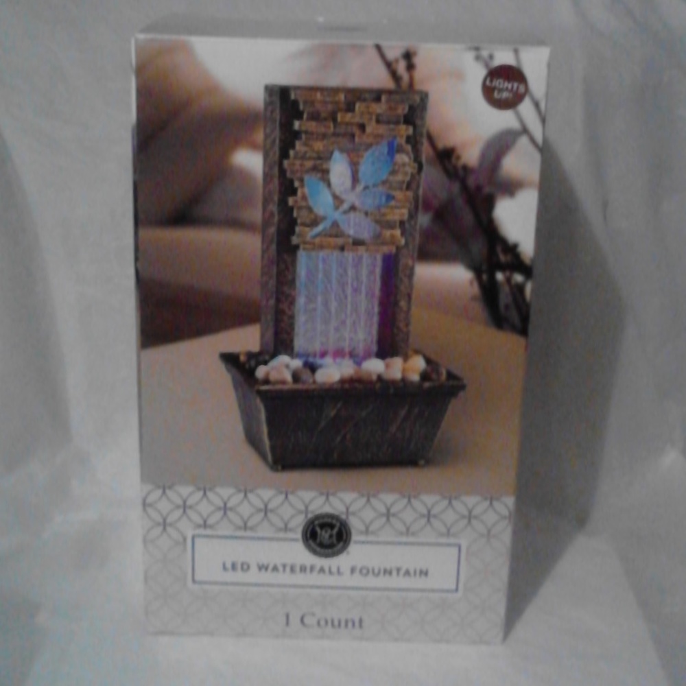 Illuminated LED Indoor Tabletop Waterfall Fountain - Picture 7 of 7